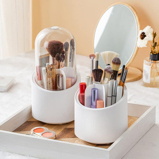 360° ROTATING MAKEUP BRUSH ORGANIZER