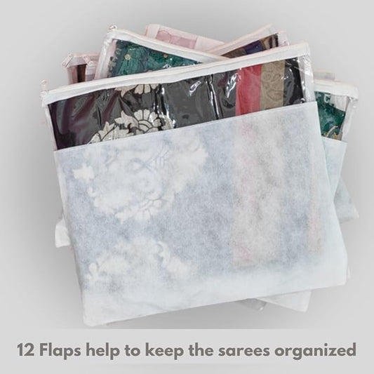 Riddo™️ Saree Organizer With 12 Flap