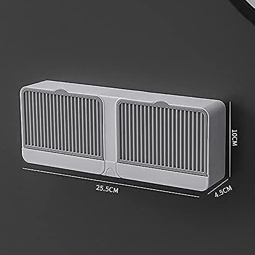 Double Bar Soap Dish with Drainage Box