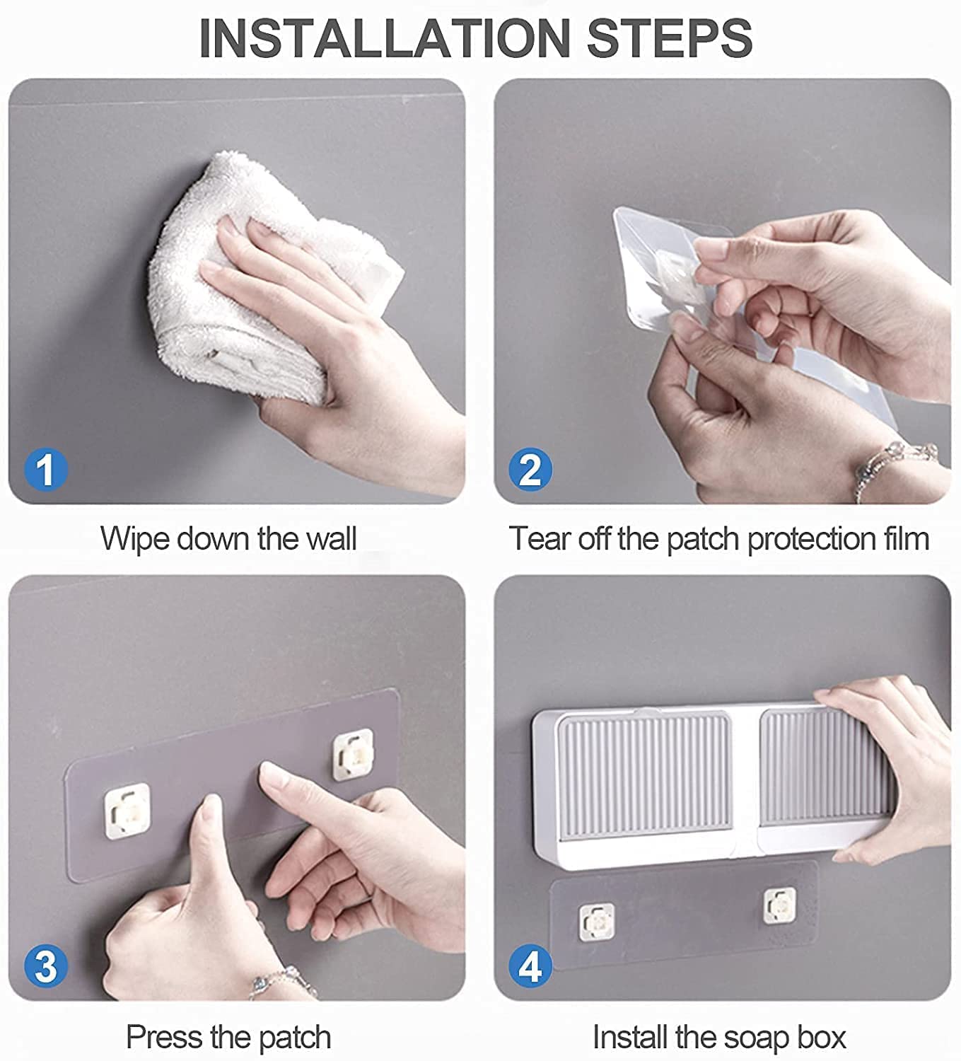Double Bar Soap Dish with Drainage Box