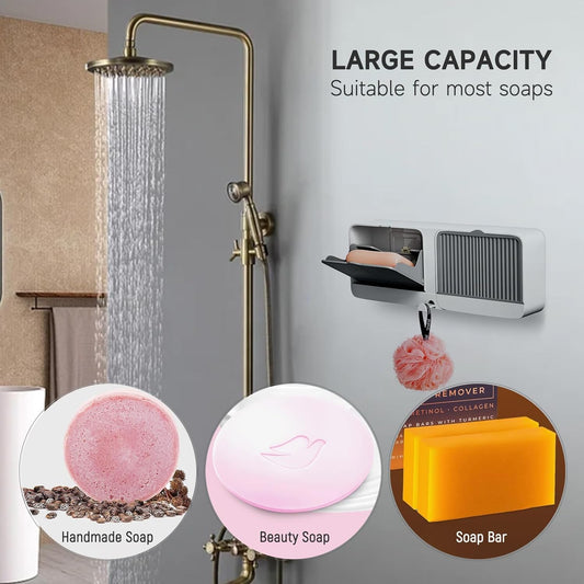 Double Bar Soap Dish with Drainage Box